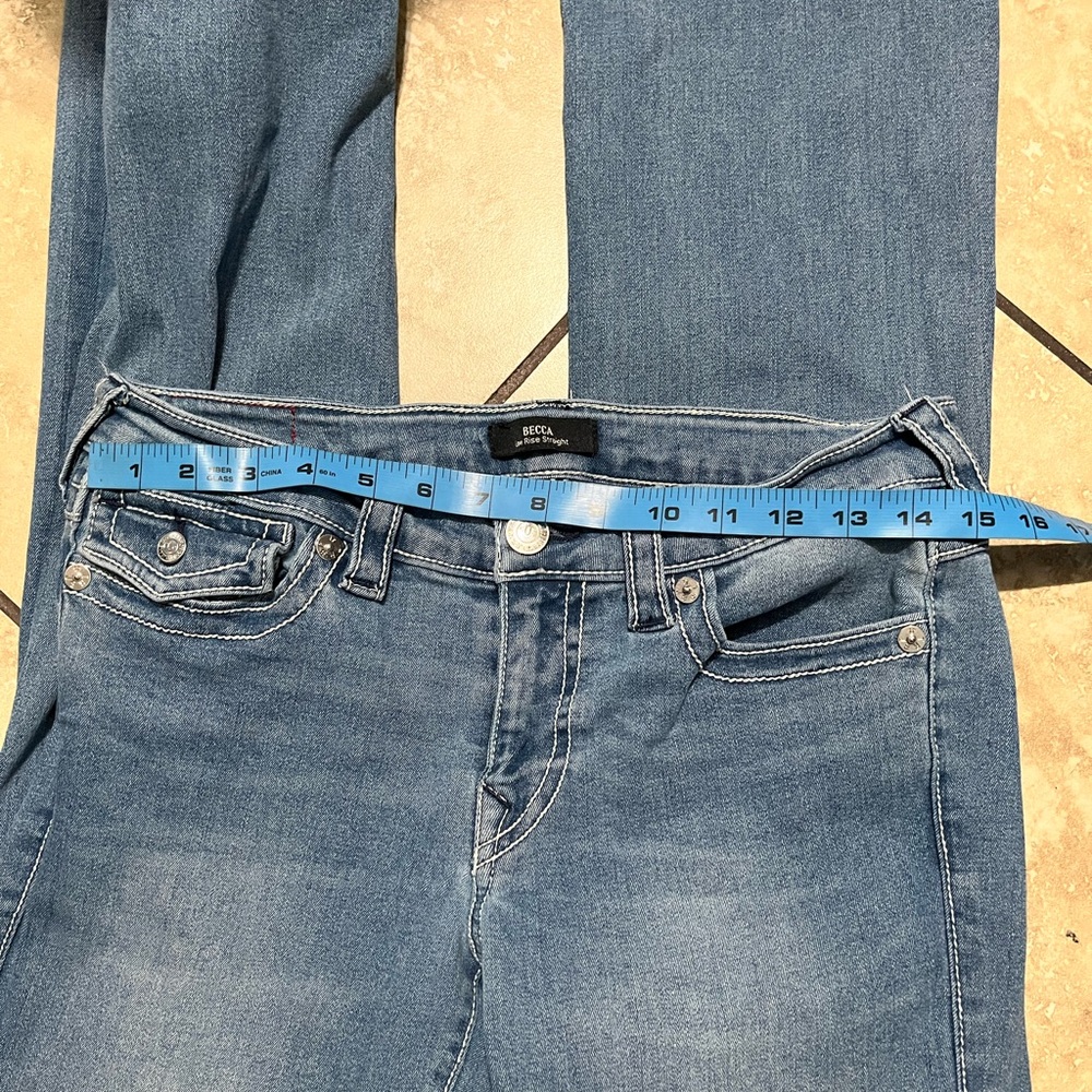 True Religion  Jeans Becca Low Rise Straight Stretched Out A Little Last Pic - Picture 4 of 8